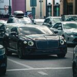 Bentley model enhanced with custom wheels and suspension tuning